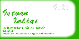 istvan kallai business card